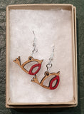 Dangly robin earrings