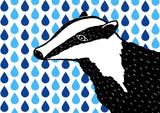 Rainy Days Badger Print