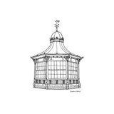 Weston Park Bandstand Sheffield Square Print 21cm