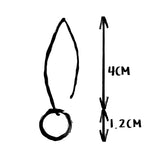 Long Drop Earrings - Circle - Blue