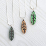 Leaf Necklace - Plain Wood