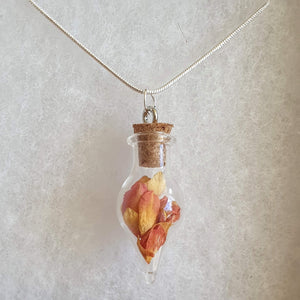 Rose Petal Terrarium Necklace