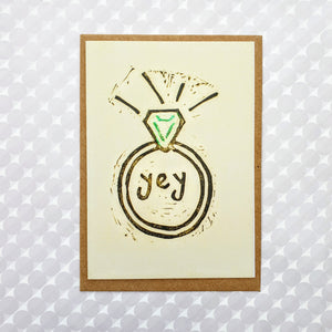 'Yey' Engagememt Ring Card