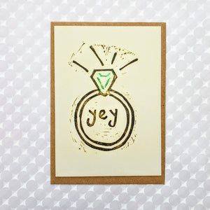 'Yey' Engagememt Ring Card