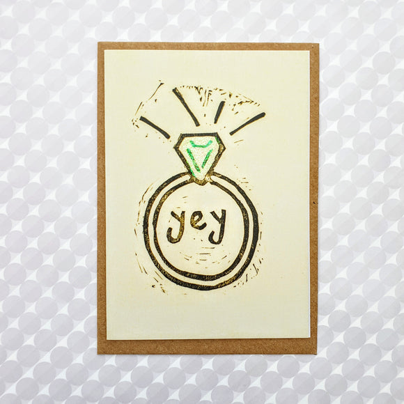 'Yey' Engagememt Ring Card