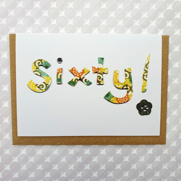 Sixty Birthday Card