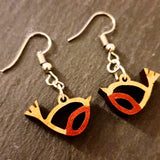 Dangly robin earrings
