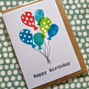 'Happy Birthday' Balloons Card