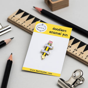 'Pencil Power' Soft Enamel Pin Badge