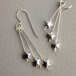 Star drop earrings.