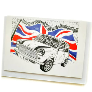 'Mini Cooper' Greetings Card