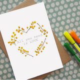 'All You Need is Love' card