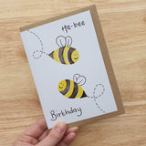 Bee birthday card