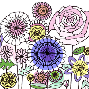 "Floral Rose" illustration fine art print