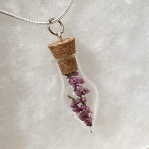 'Peak District Heather' Terrarium Necklace