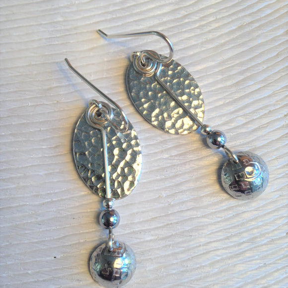 Pewter drop earrings