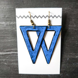 Triangle Cutout Enamel Dangly Earring