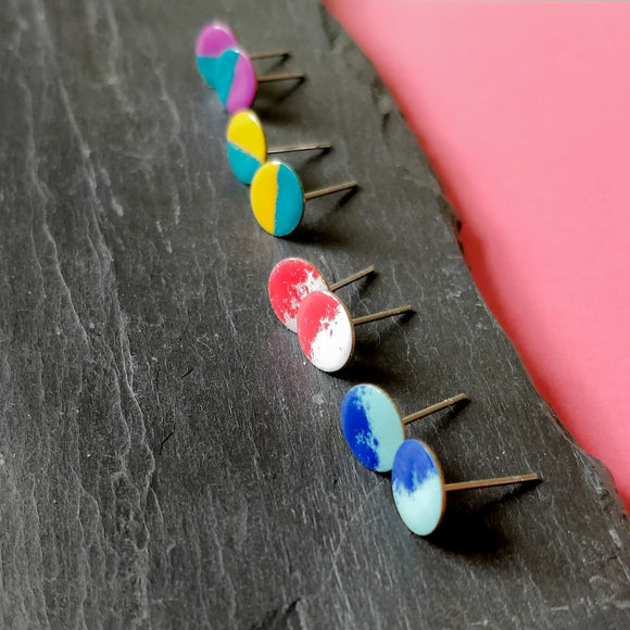 Round Enamel Stud