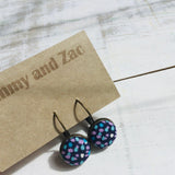 Liberty Cotton Fabric Earrings / Small Random Dot Print