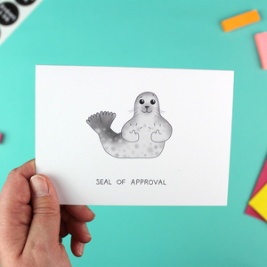 Seal of Approval Greetings Card