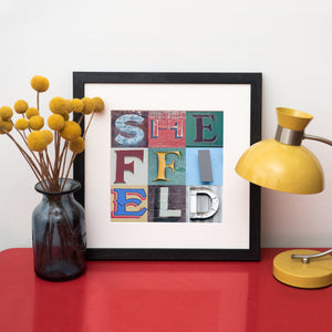 "9 Fragments of Sheffield Typography" Photo Montage
