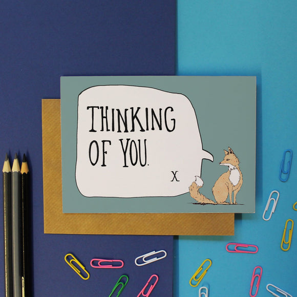 Thinking of You Fox Card