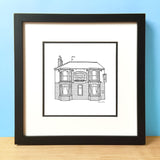 The Broadfield Pub Sheffield Square Print 21cm