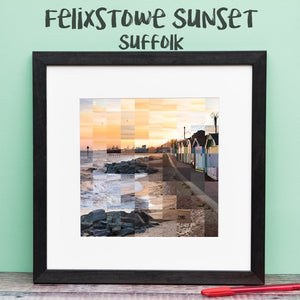 "100 Remnants of Felixstowe Beach at Sunset" Photo Montage