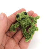 Frog Chenille Crochet Brooch