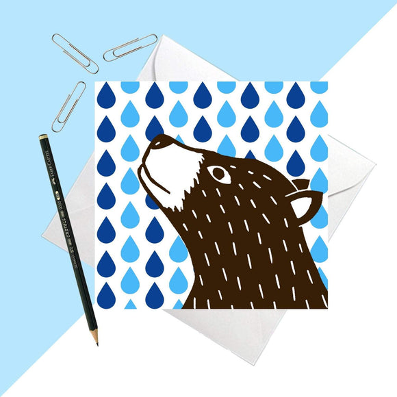 Rainy Days Bear Greetings Card