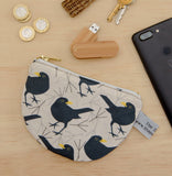 Blackbird print purse