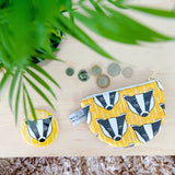 Badger print purse