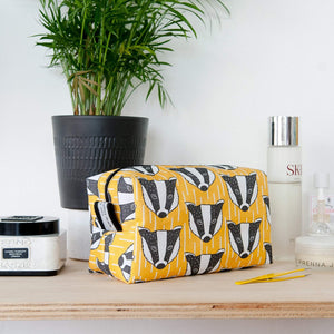 Badger Print Wash Bag