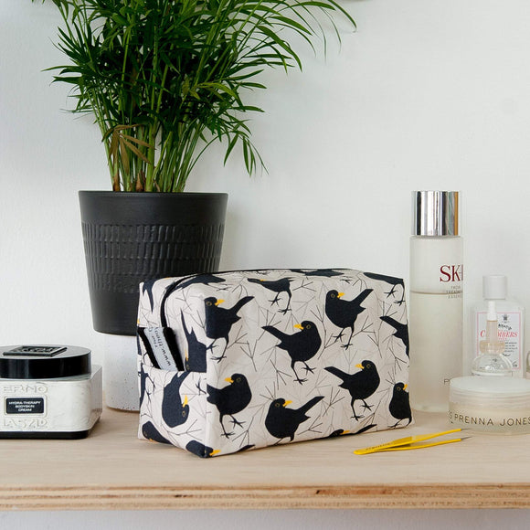 Blackbird Print Wash Bag