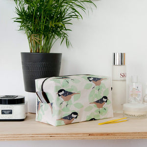 Coal Tit Print Wash Bag