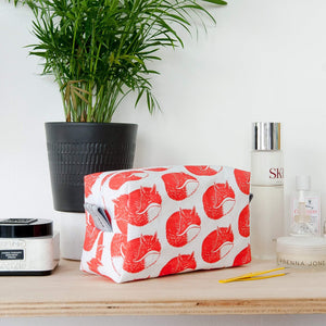 Fox Print Wash Bag