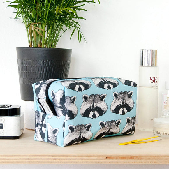 Raccoon Print Wash Bag