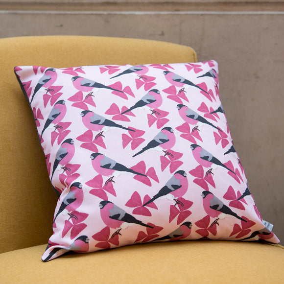 Bullfinch Print Cushion