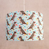 Waxwing Print Lampshade