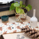 Wren Print Textile Plant Pot