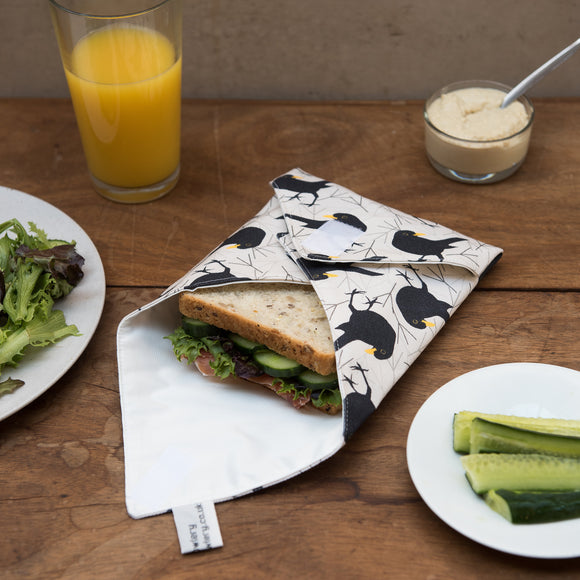 Blackbird Print Sandwich Wrap