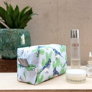 Blue Jay Print Wash Bag