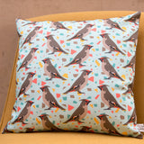Waxwing Print Cushion