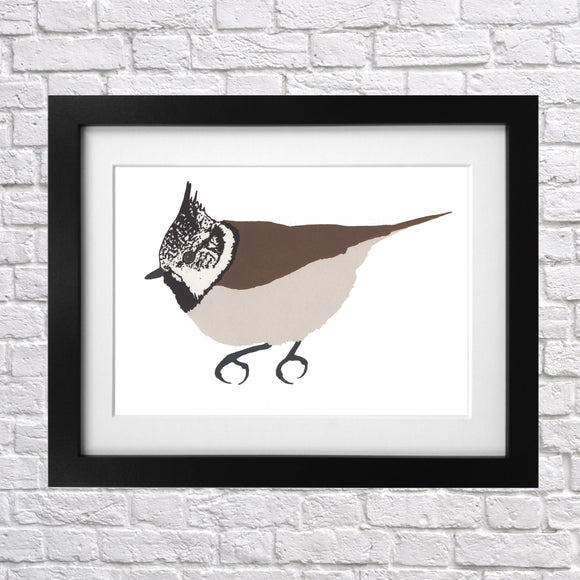 Crested Tit Screen Print