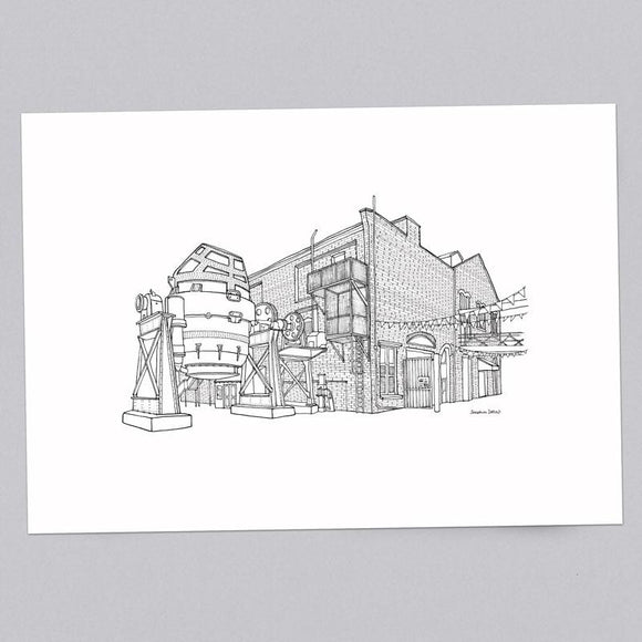 Kelham Island Museum Sheffield A3 Illustration Print