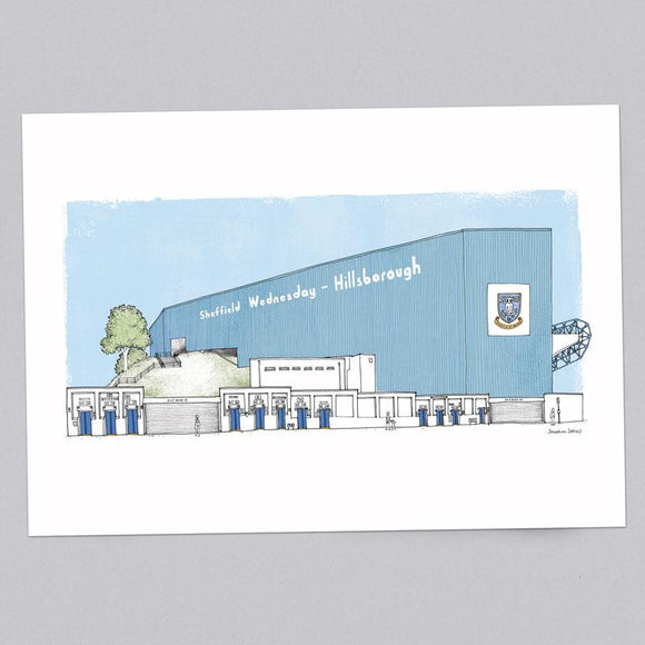 Sheffield Wednesday A3 Colour Illustration Print