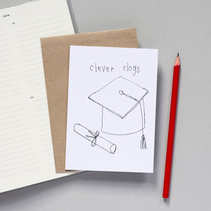 'Clever Clogs' Greetings Card