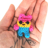 Pride Crochet Bear Brooch