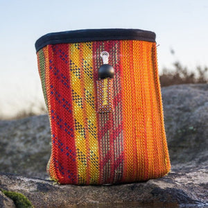 Recycled Climbing Rope Vert Chalk Bag - Fire
