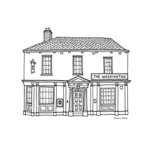 The Washington Pub Sheffield Square Print 21cm